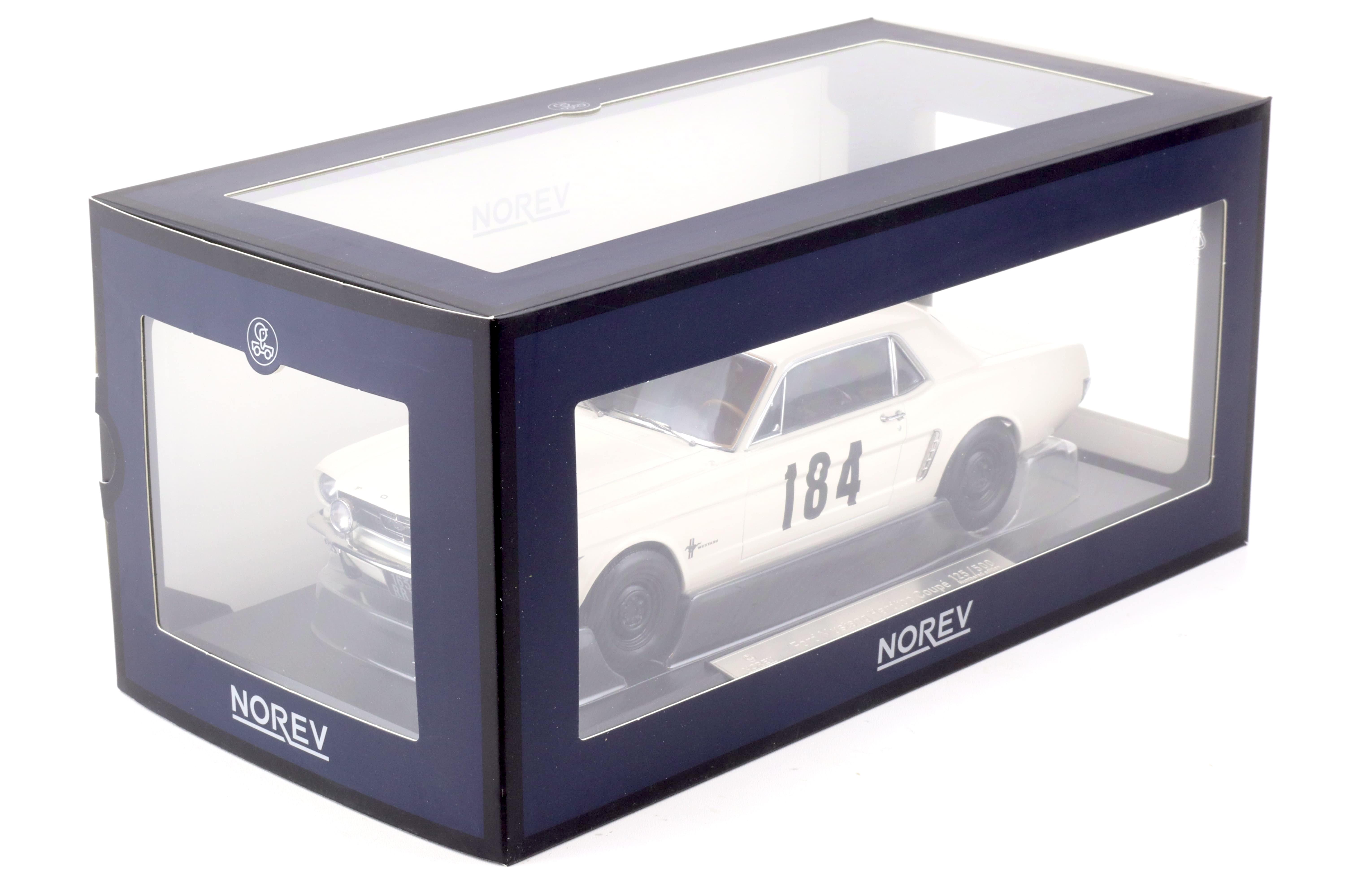 1:18 Norev Ford Mustang Hardtop Coupe 1965 Rally Monte Carlo #184 - Limited 500 pcs.
