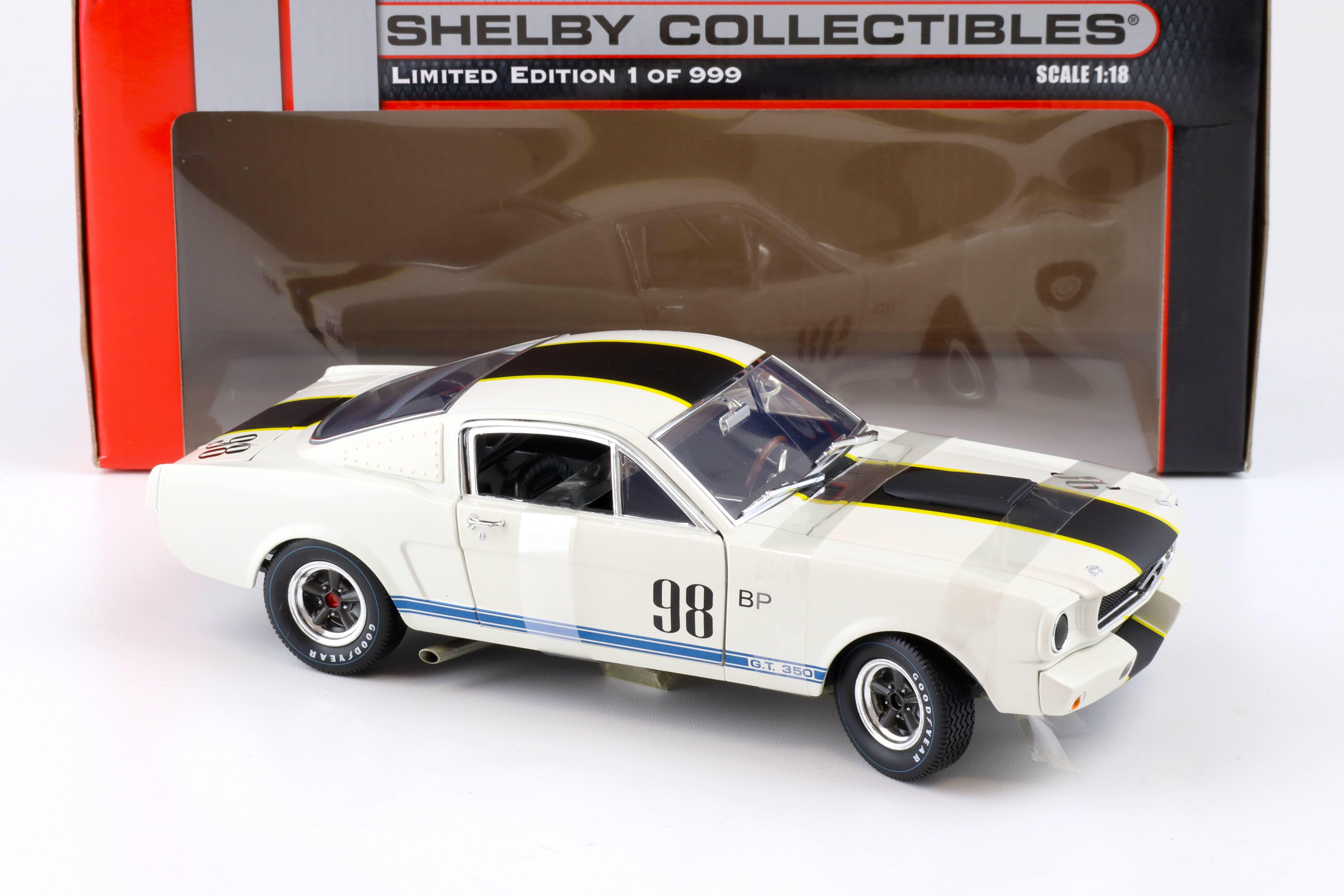 1:18 Shelby Collectibles Triple9 1966 Shelby GT 350R Coupe #BP98 white/ black