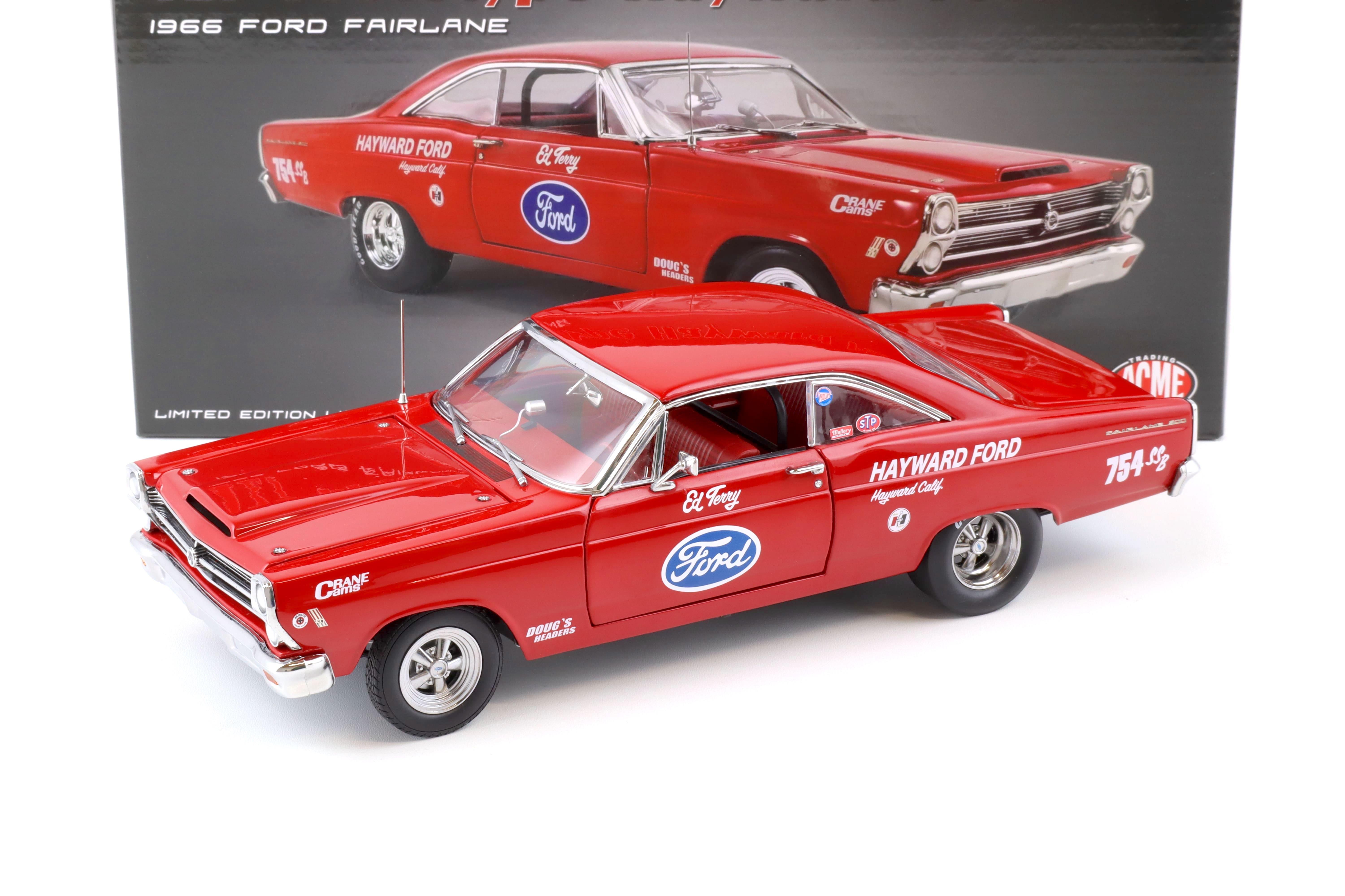 1:18 GMP 1966 Ford Fairlane 427 Prototype Hayward Ford Ed Terry red 18974