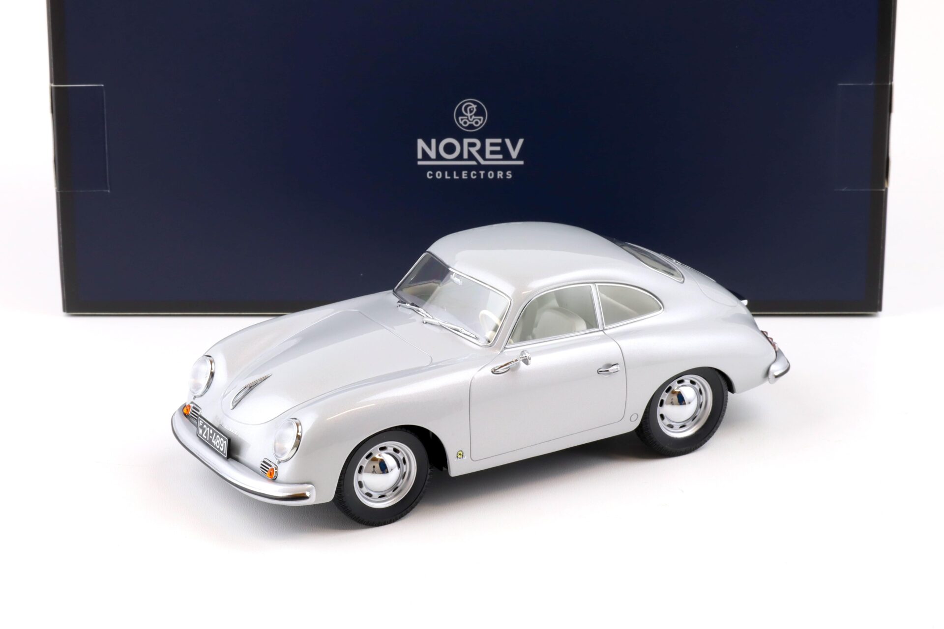 1:18 Norev Porsche 356 Coupe 1954 silver - Limited 400 pcs