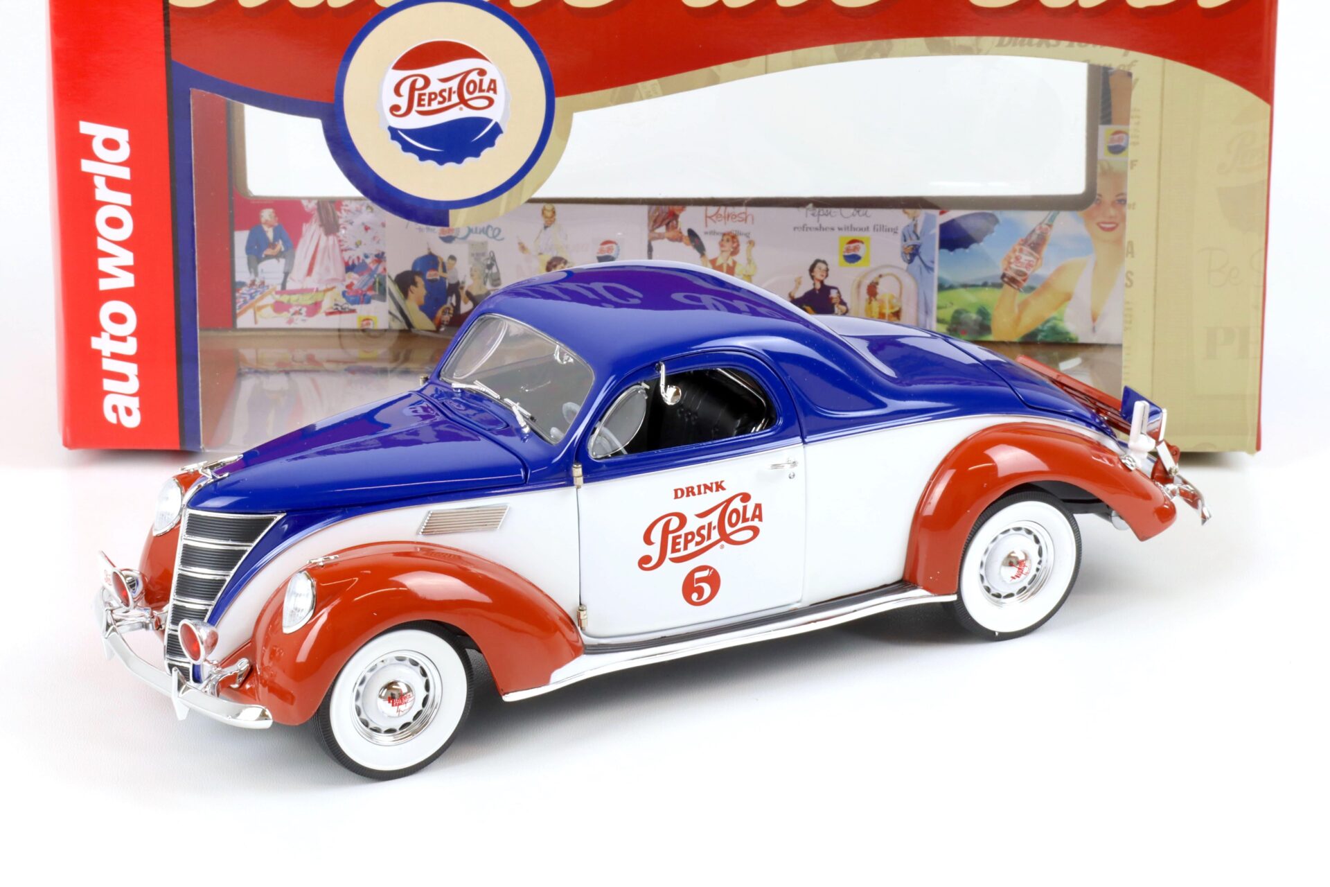 ペプシコーラ　Lincoln Zephyr＆Chevy Cameo 　1/18 AUTOWORLD AW205/06 Scale 1/18 | LINCOLN ZEPHYR PEPSI-COLA