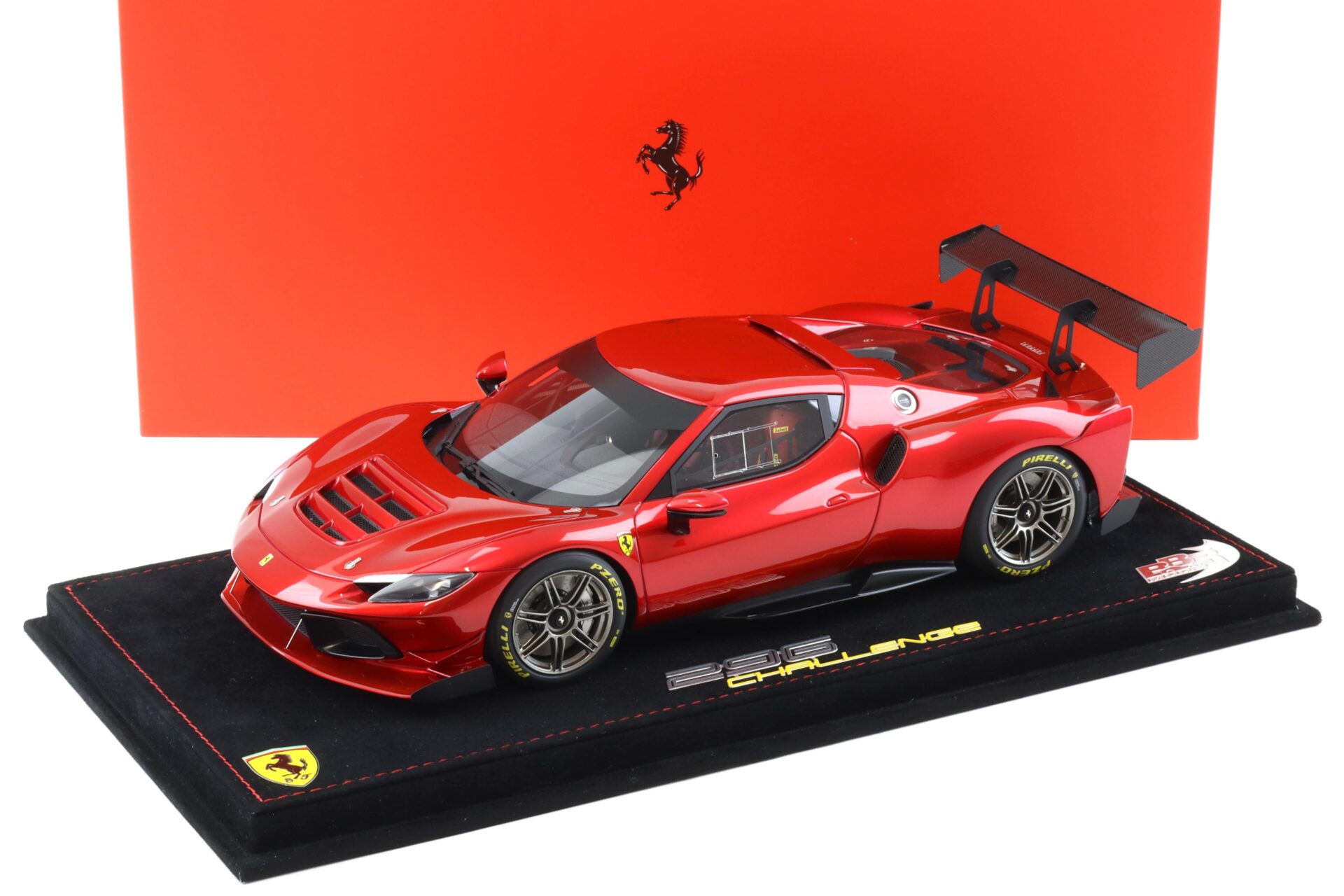 ID 100494 orig 1.jpg 1:18 BBR Ferrari 296 Challenge 2023 Rosso Fuoco red - Limited 32 pcs.