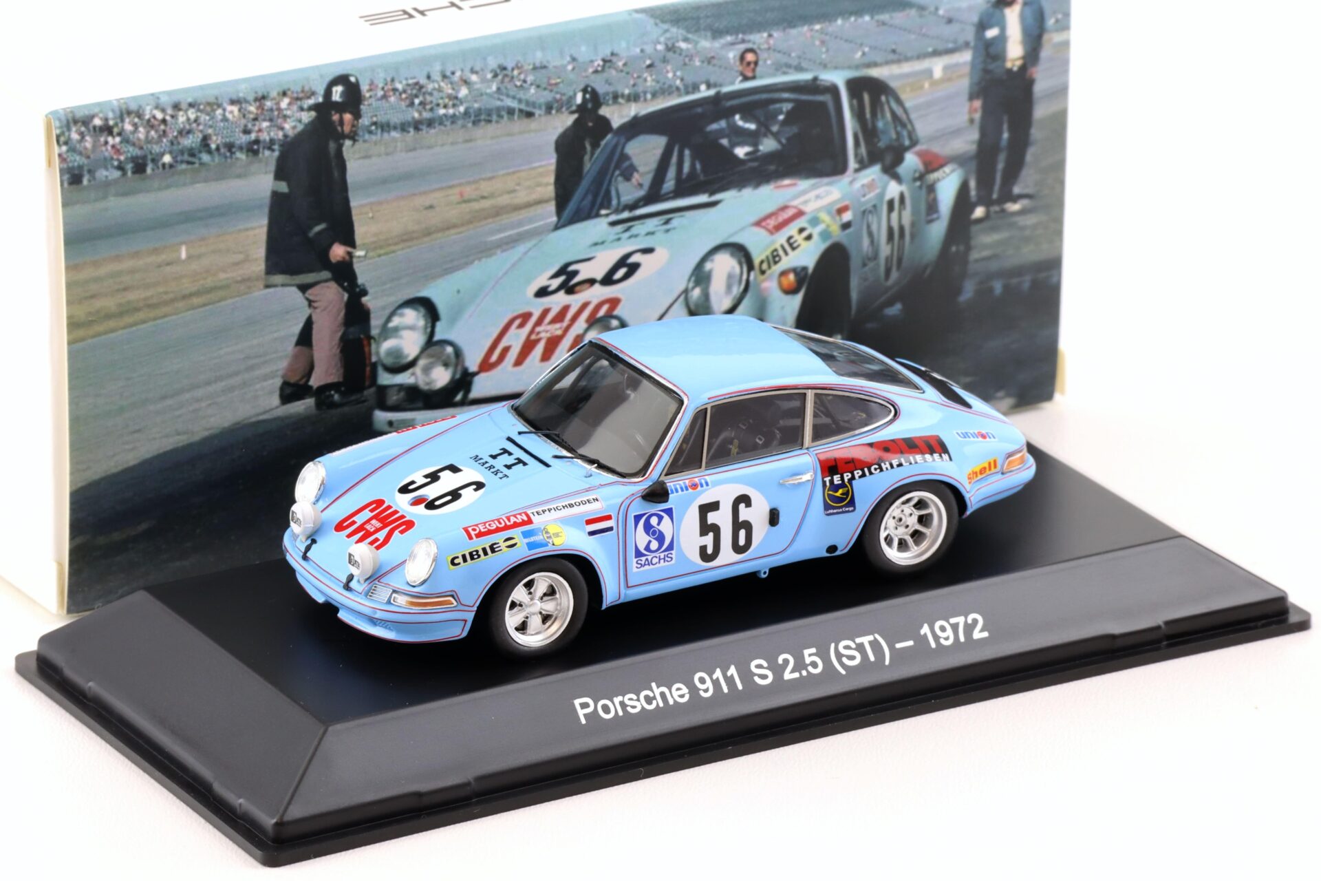ID 100772 orig 1.jpg 1:43 Spark Porsche 911 S 2.5 (ST) Coupe #56 blue 1972 MAP Porsche Museum