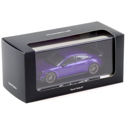 1:43 Norev Porsche Taycan Turbo GT Paquete Weissach púrpura cielo metálico WAP DEALER - Imagen 3
