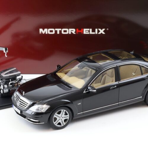 1:18 Motorhelix Mercedes Clase S S600L W221 Berlina Negro obsidiana M82204 - Imagen 1