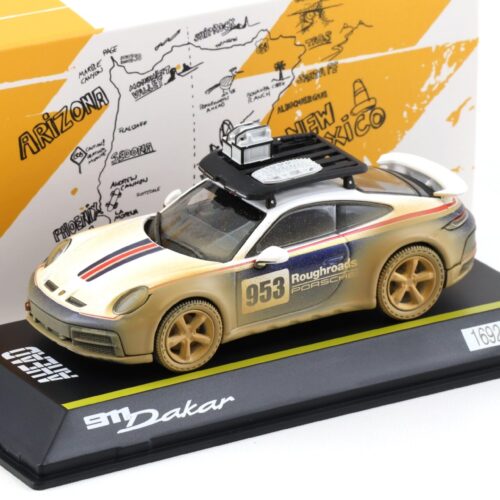 1:43 Spark Porsche 911 (992) Dakar AHEAD #953 Roughroads Dirty Version WAP DEALER - Imagen 1