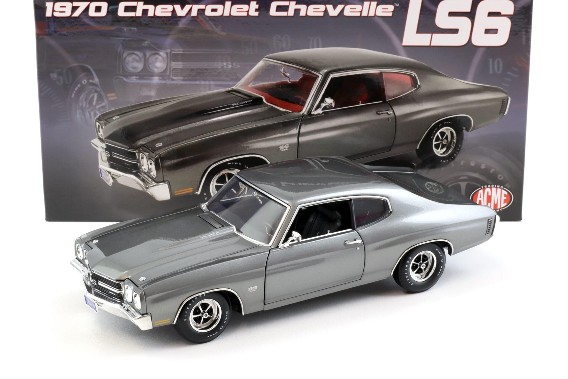 1:18 ACME 1970 Chevrolet Chevelle LS6 SS454 Coupe grey metallic