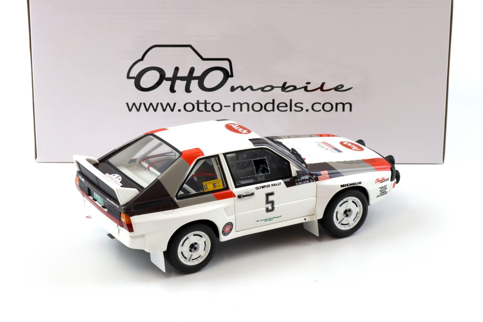 1:18 OTTO mobile OT1159 Audi Sport Quattro Rally Olympus 1986 Buffum #5