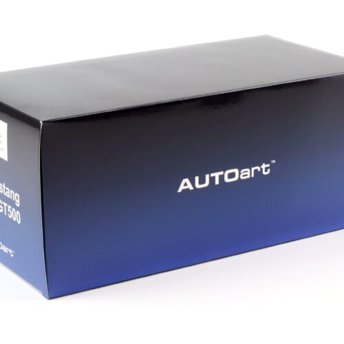 1:18 AUTOart Ford Mustang Shelby GT500 Coupe 2023 Grabber blue/ white stripes