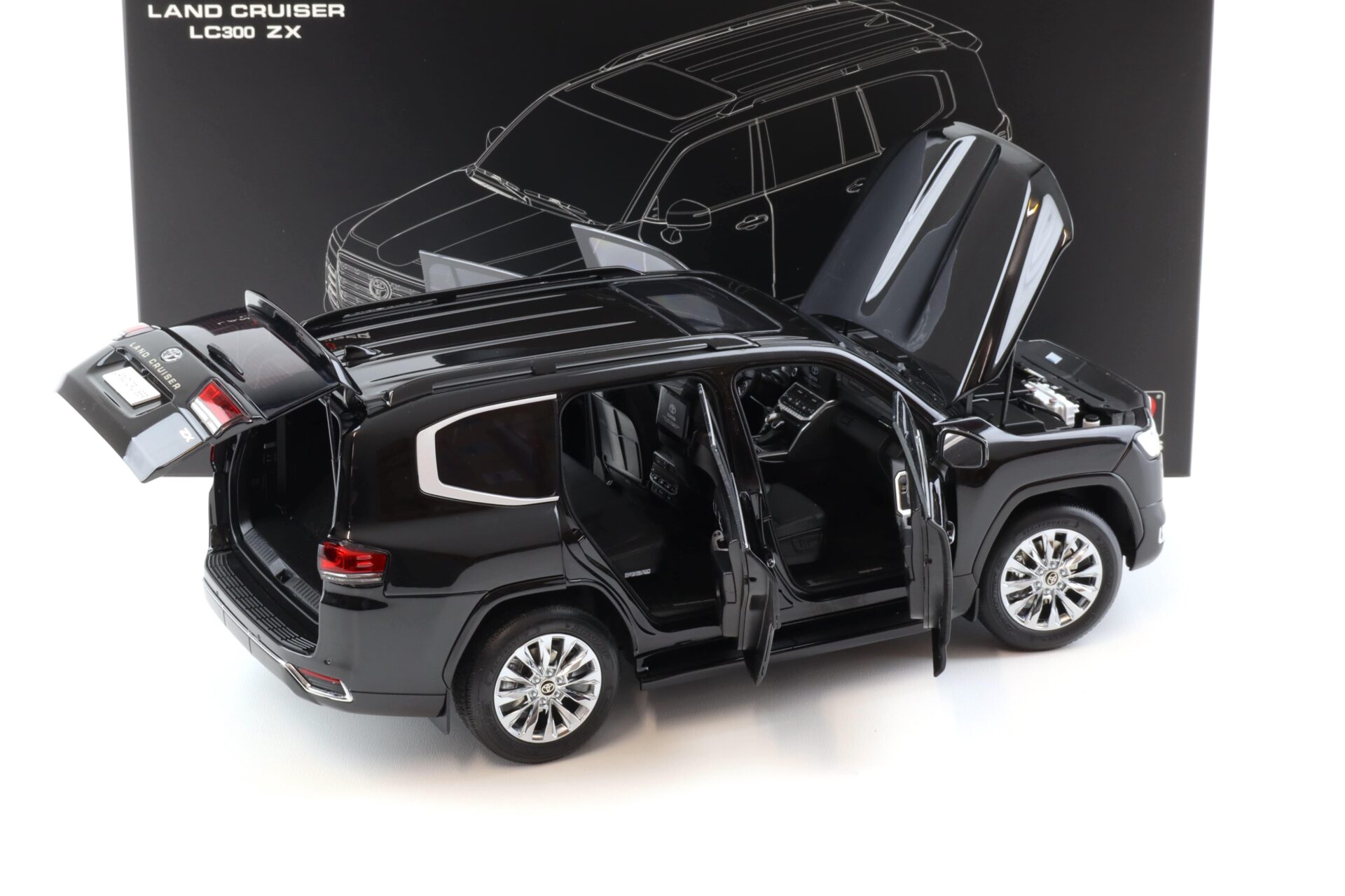 1:18 LCD Models Toyota Land Cruiser LC 300 ZX black LCD18013-ZX-BL