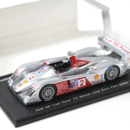 1:43 Spark Audi R8 "LAST RACE" #2 Winner Lime Rock #2 ALMS
