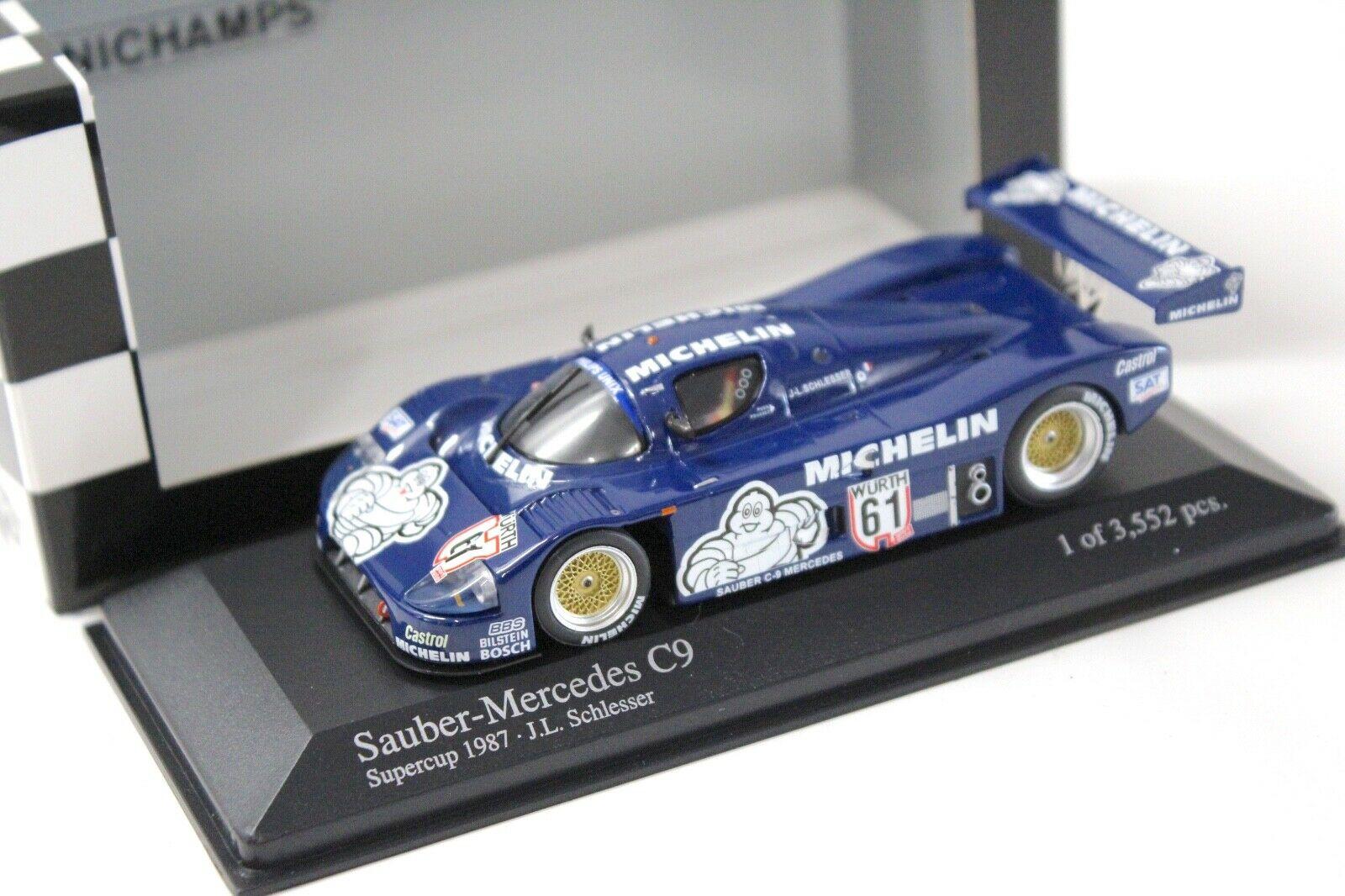 ID 34361 orig 1.jpg 1:43 Minichamps Sauber Mercedes C9 Supercup 1987 #61 Schlesser blue