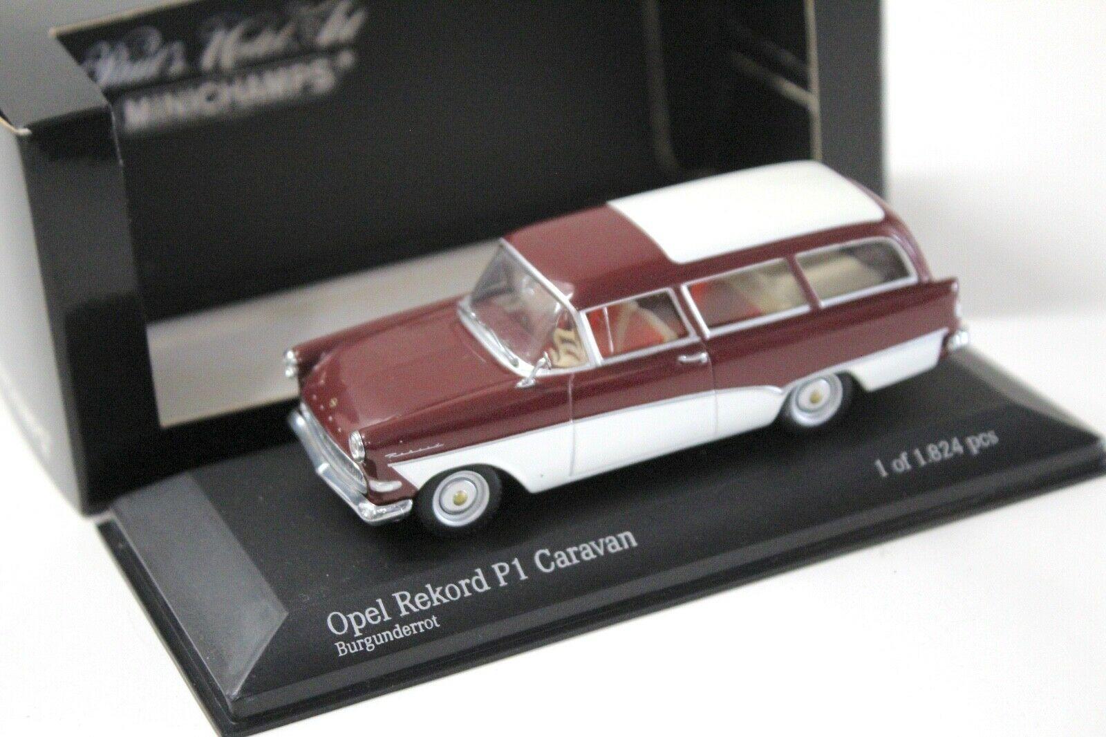 ID 34784 orig.jpg 1:43 Minichamps Opel Rekord P1 Caravan Burgunder red