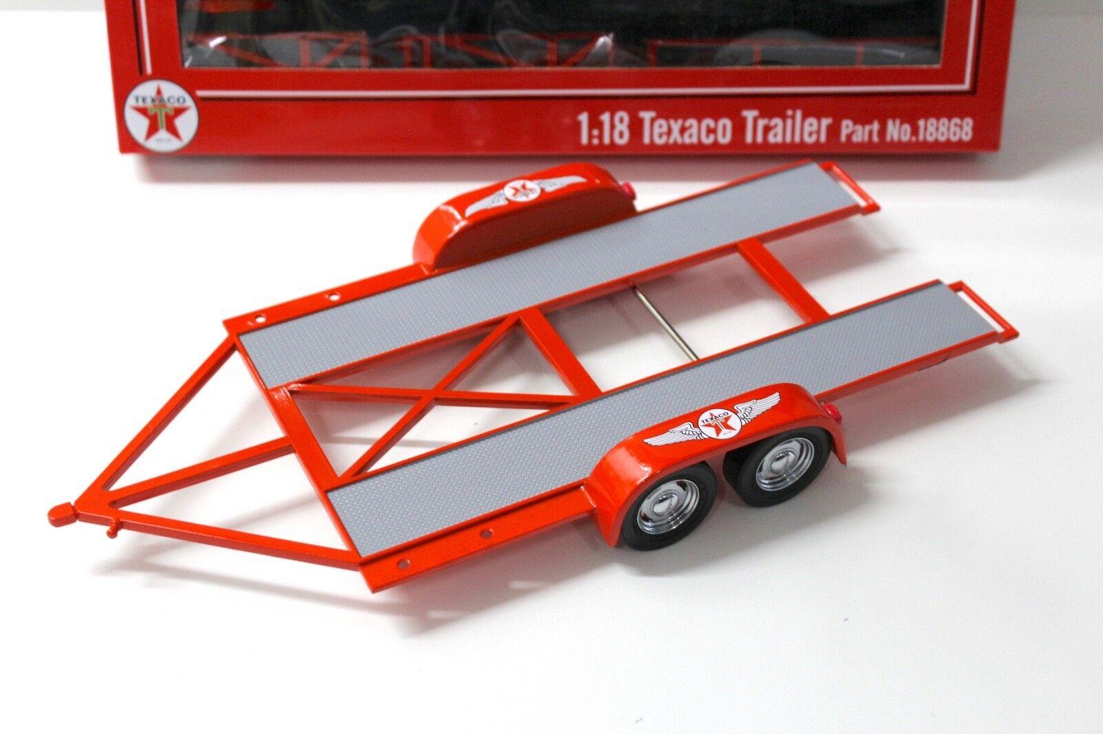 ID 35105 orig.jpg 1:18 GMP Trailer/ Anhänger *TEXACO* mit Reifenregal red