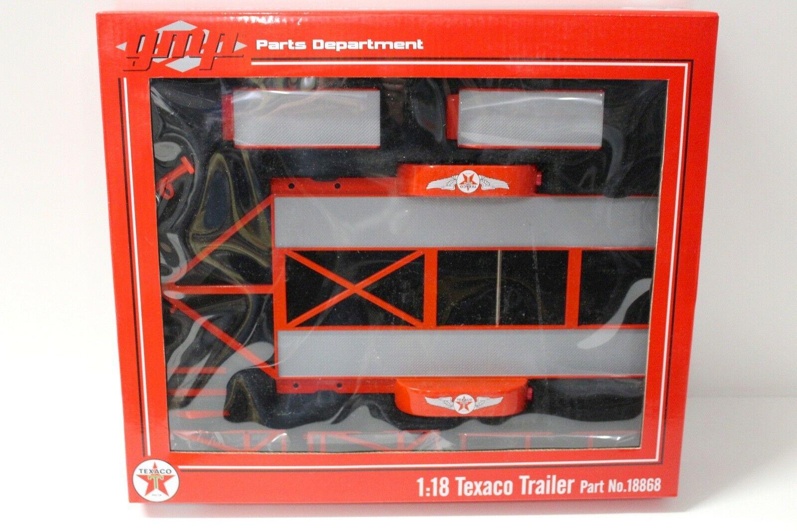 1:18 GMP Trailer/ Anhänger *TEXACO* mit Reifenregal red