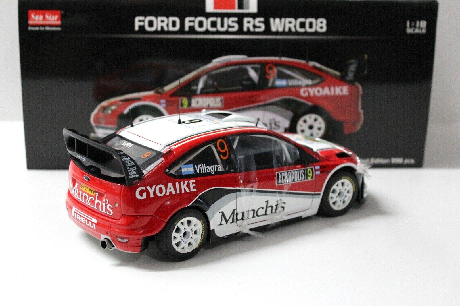 1:18 SunStar Ford Focus RS WRC08 Rally Acropolis #9