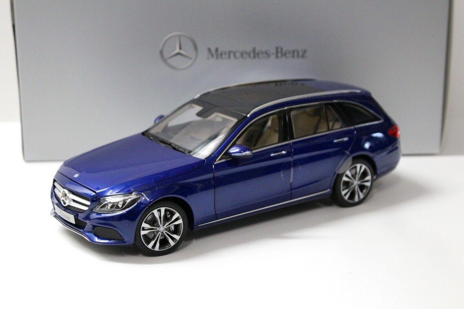 ID 35978 orig 1.jpg 1:18 Norev Mercedes C-Klasse T-Modell blue DEALER VERSION