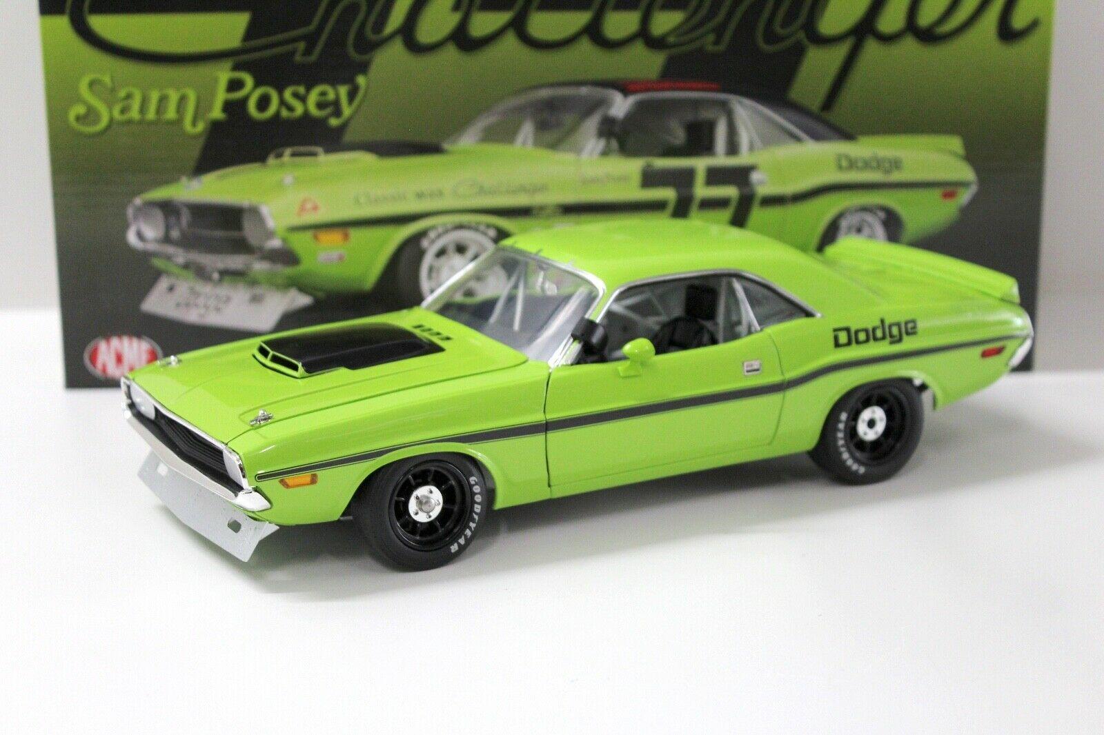 ID 36176 orig 1.jpg 1:18 ACME 1970 Dodge Challenger Trans Am Sam Posey green