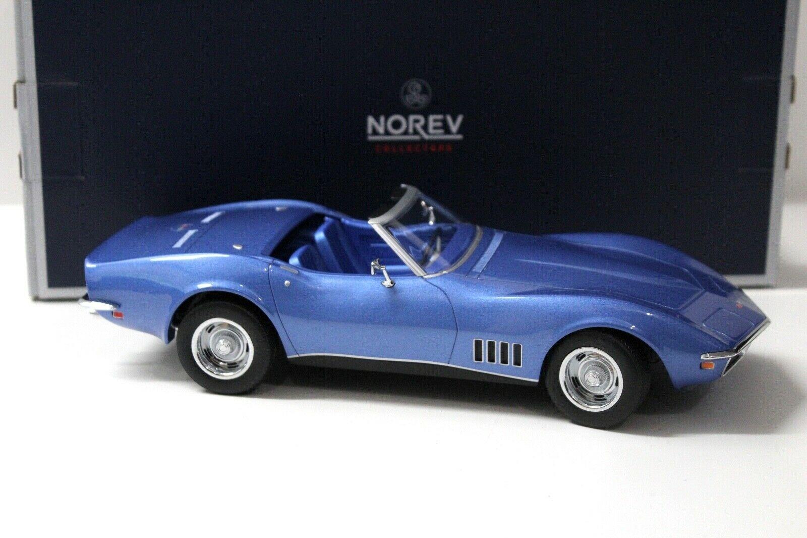 1:18 Norev Chevrolet Corvette Convertible 1969 blue