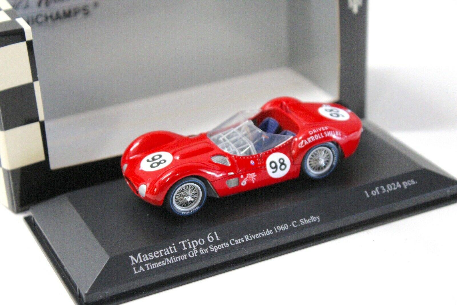 ID 37188 orig 1.jpg 1:43 Minichamps Maserati Tipo 61 La Times C.Shelby #98