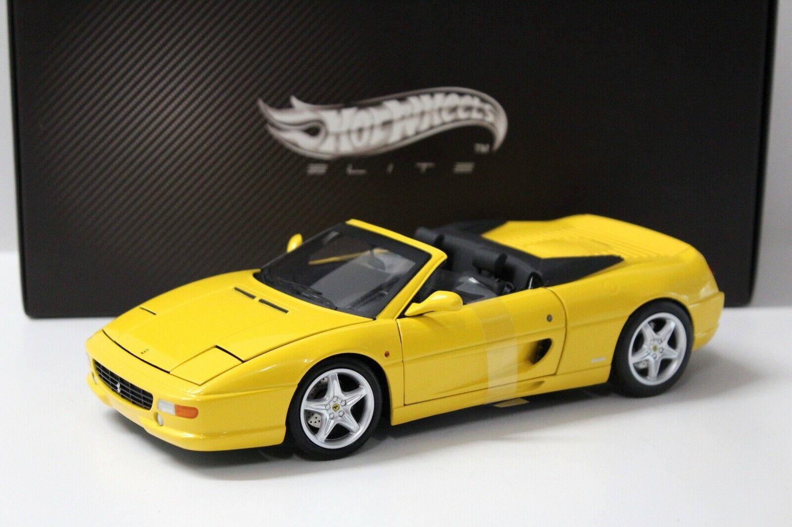 1:18 Hot Wheels Elite Ferrari F355 Spider yellow