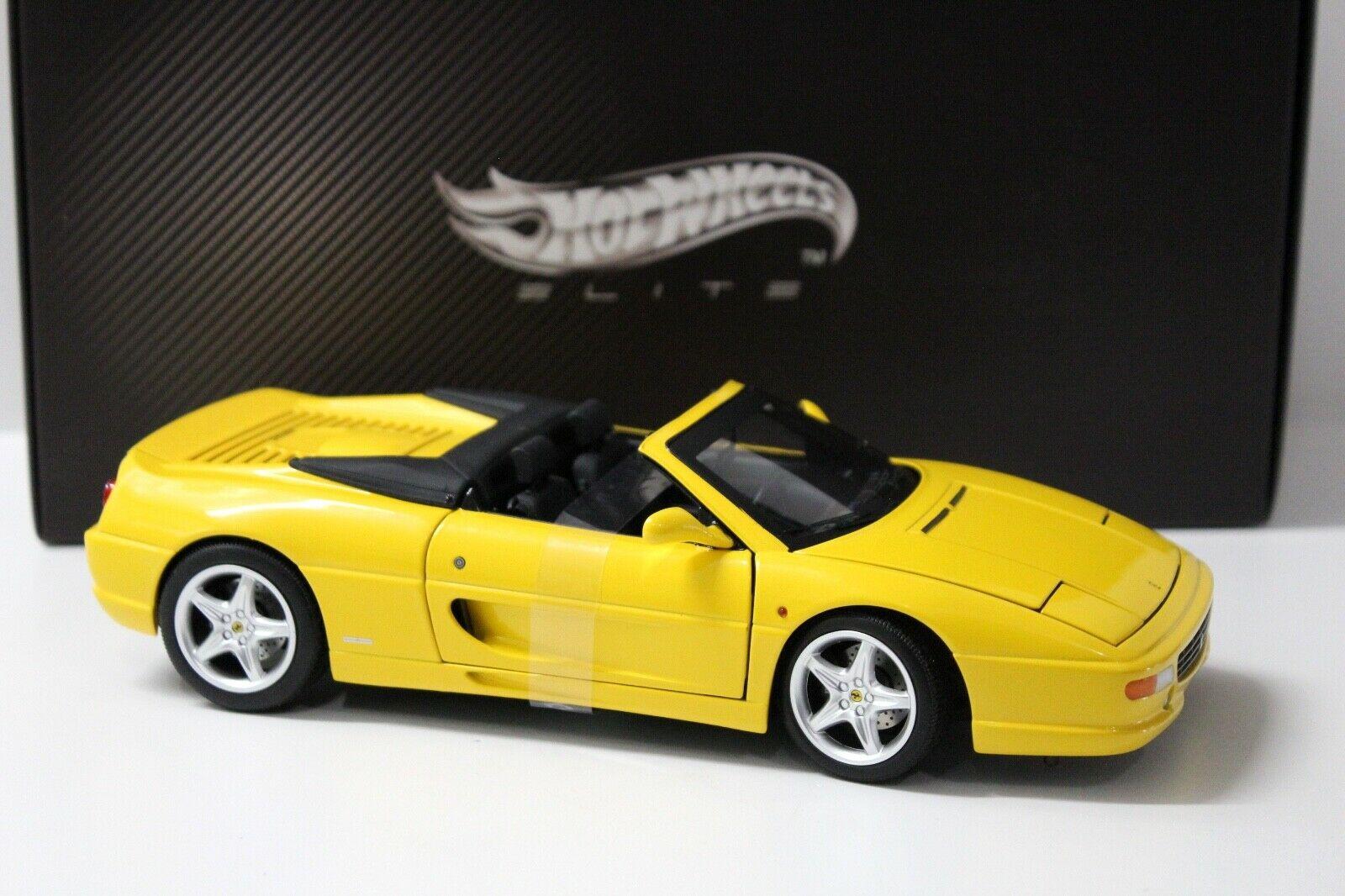 1:18 Hot Wheels Elite Ferrari F355 Spider yellow