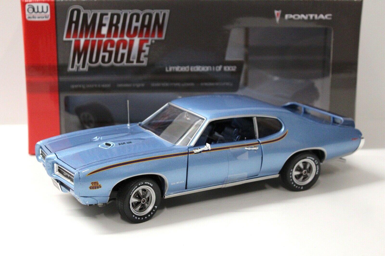 ID 38332 orig 1.jpg 1:18 Auto World Pontiac GTO JUDGE 1969 blue MCACN