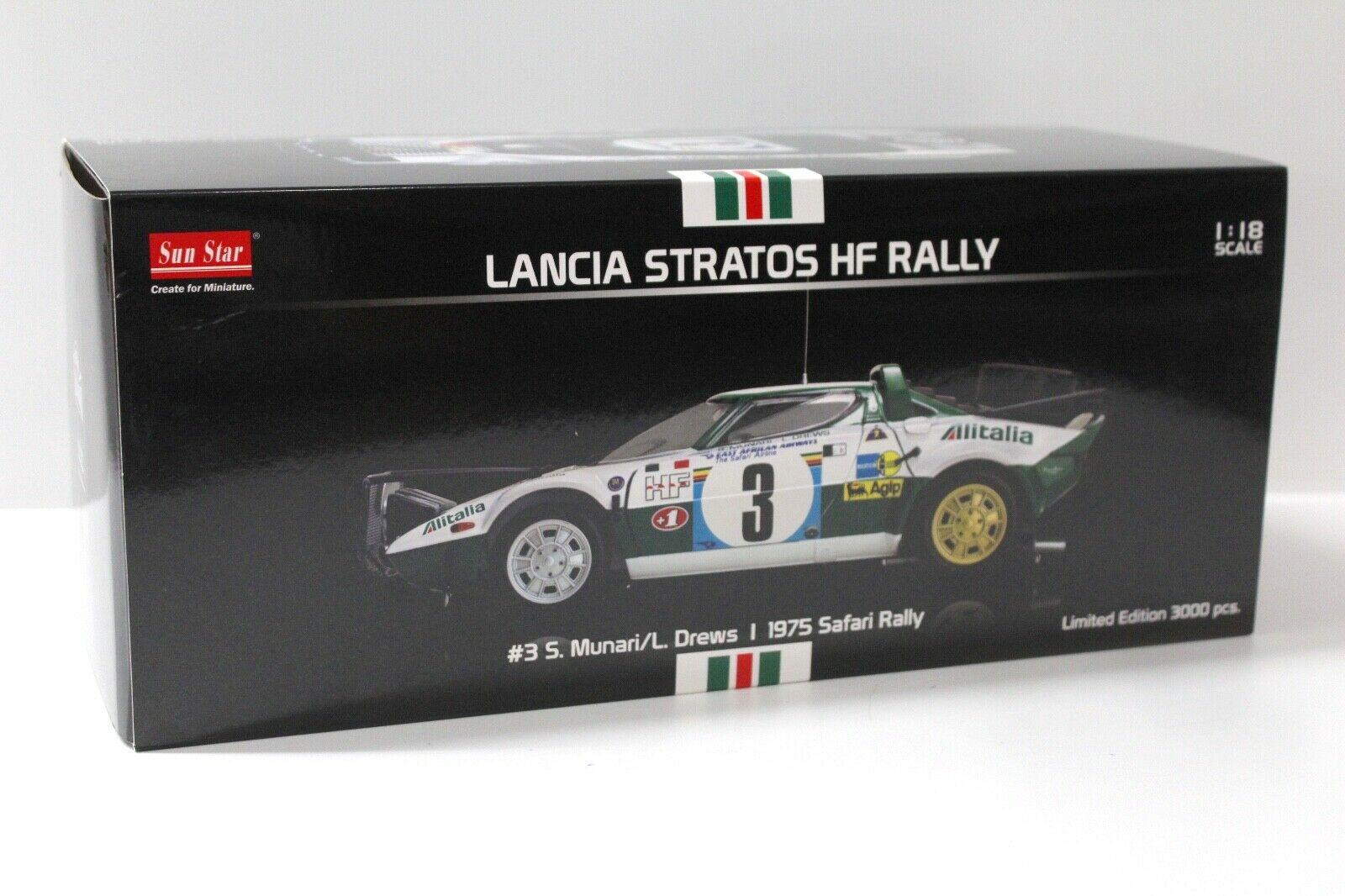 1:18 SunStar 1975 Lancia Stratos HF Safari Rally Drews #3