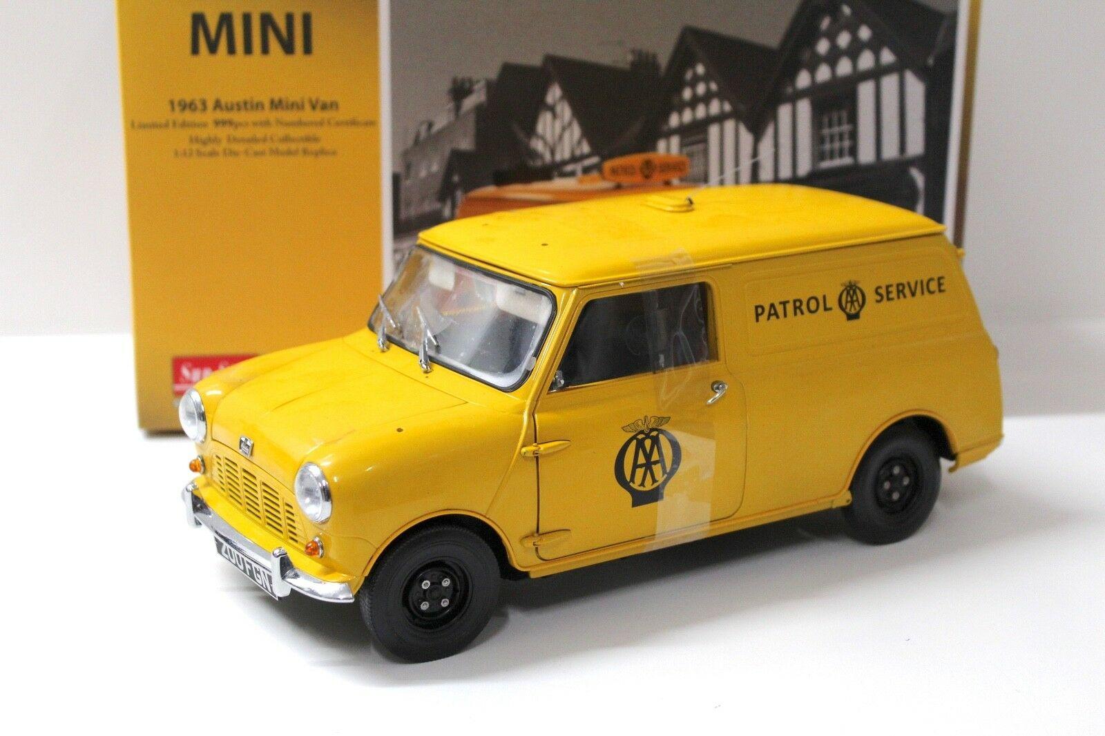 ID 40812 orig 1.jpg 1:12 SunStar Austin Mini Van *PATROL SERVICE* 1963 yellow