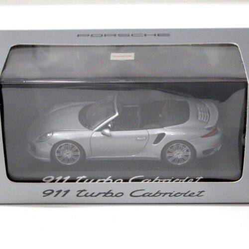1:43 Minichamps Porsche 911 (991) Turbo Cabriolet silver DEALER VERSION