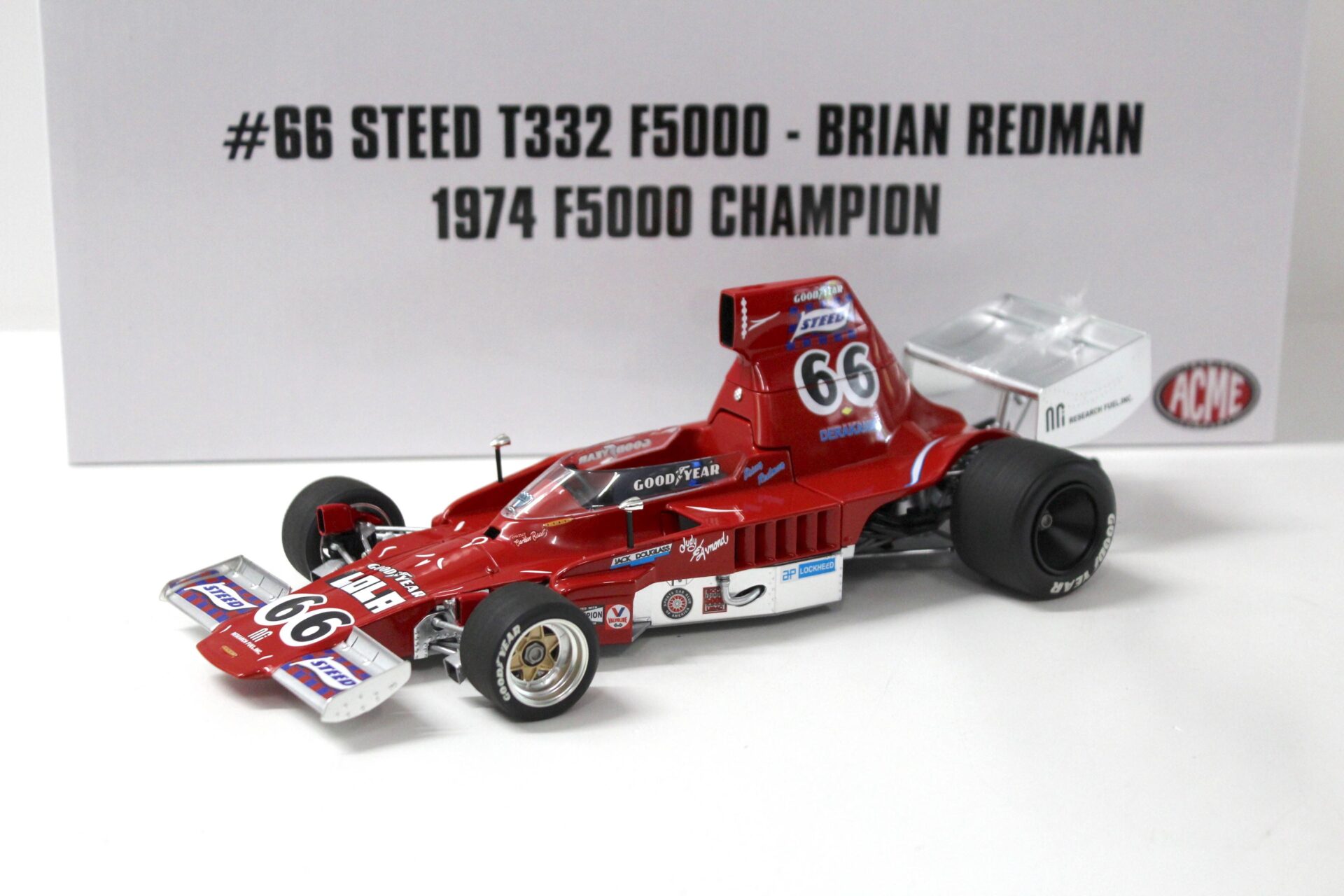 ID 43417 orig.jpg 1:18 ACME 1974 Steed T332 F5000 Brian Redman F5000 Champion #66