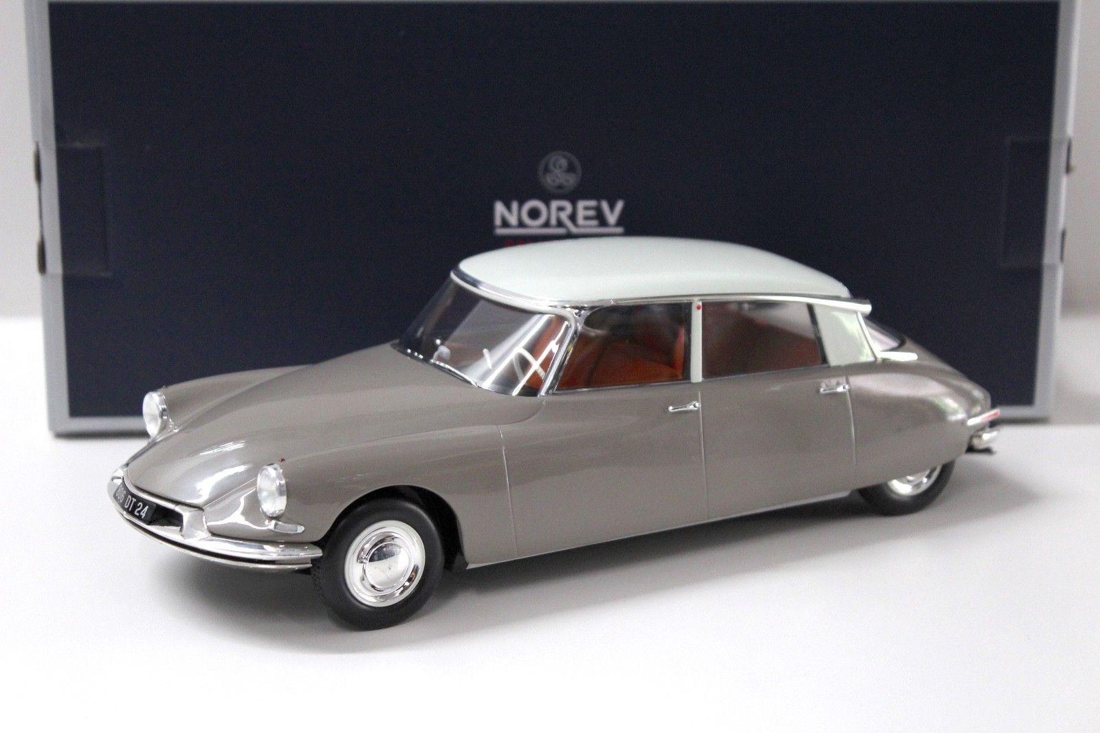 ID 44663 orig 1.jpg 1:18 Norev Citroen DS 19 grey/ beige 1956