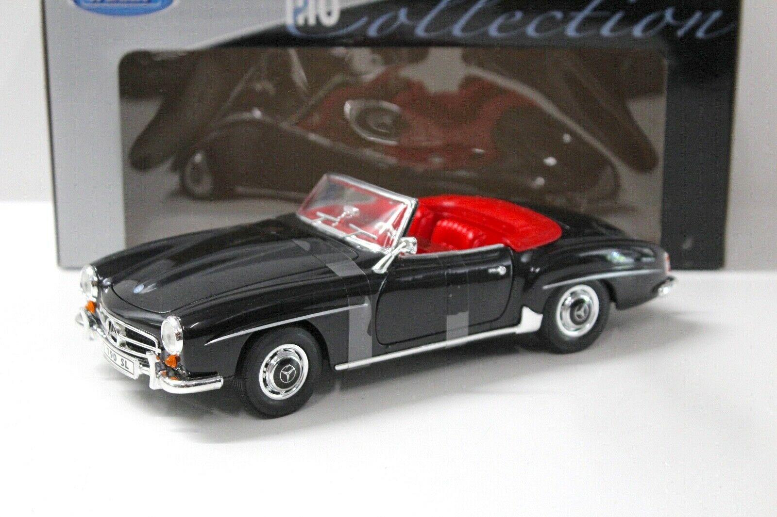 ID 45132 orig 1.jpg 1:18 Welly Mercedes 190SL Cabriolet black