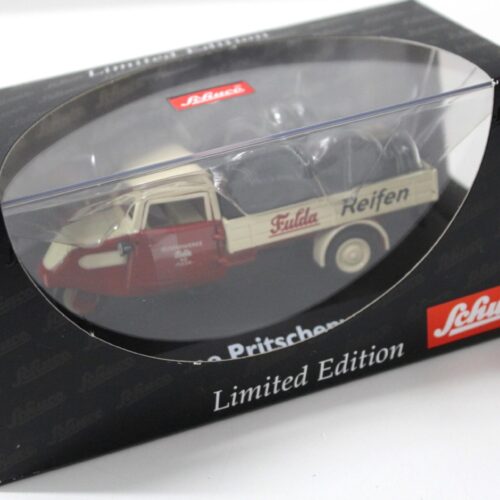 1:43 Schuco Tempo flatbed truck "Fulda tires" red/ white - Image 3
