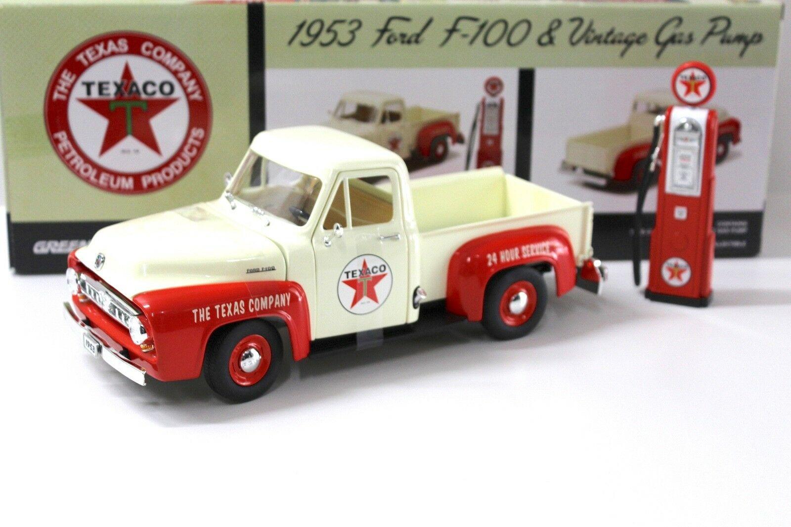 ID 45916 orig.jpg 1:18 Greenlight Ford F-100 Pick-UP *TEXACO* + Gas Pump