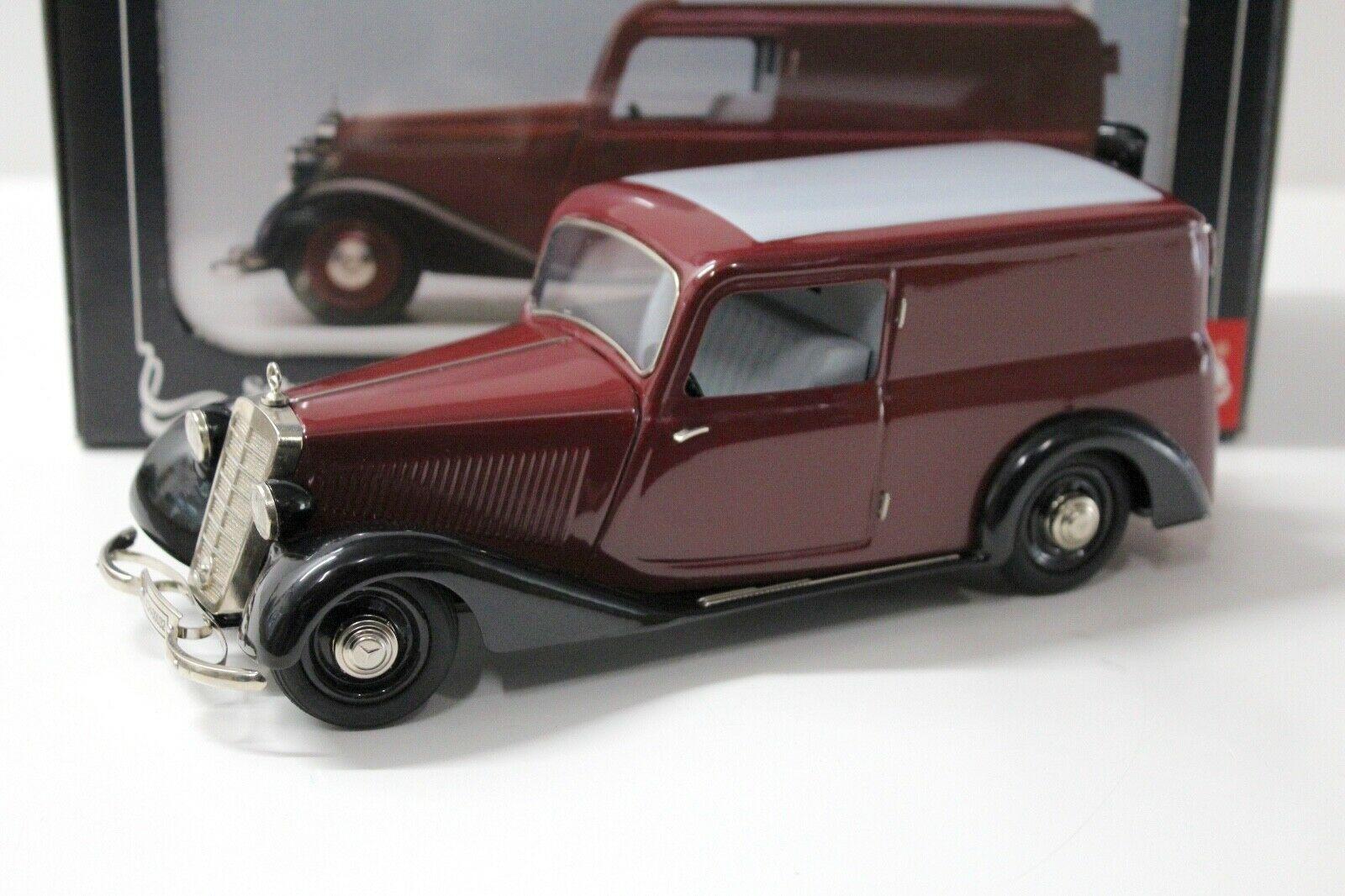 ID 46188 orig 1.jpg 1:18 Schuco Mercedes 170V Kasten dark red/ black
