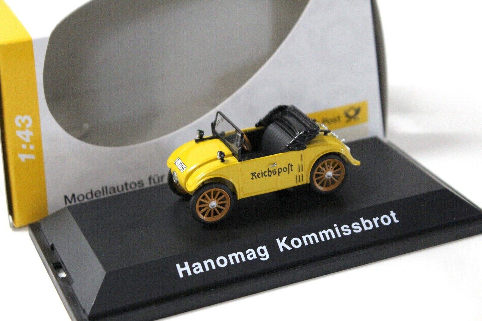 ID 46494 orig 1.jpg 1:43 Schuco Hanomag Kommissbrot Cabrio Reichspost yellow