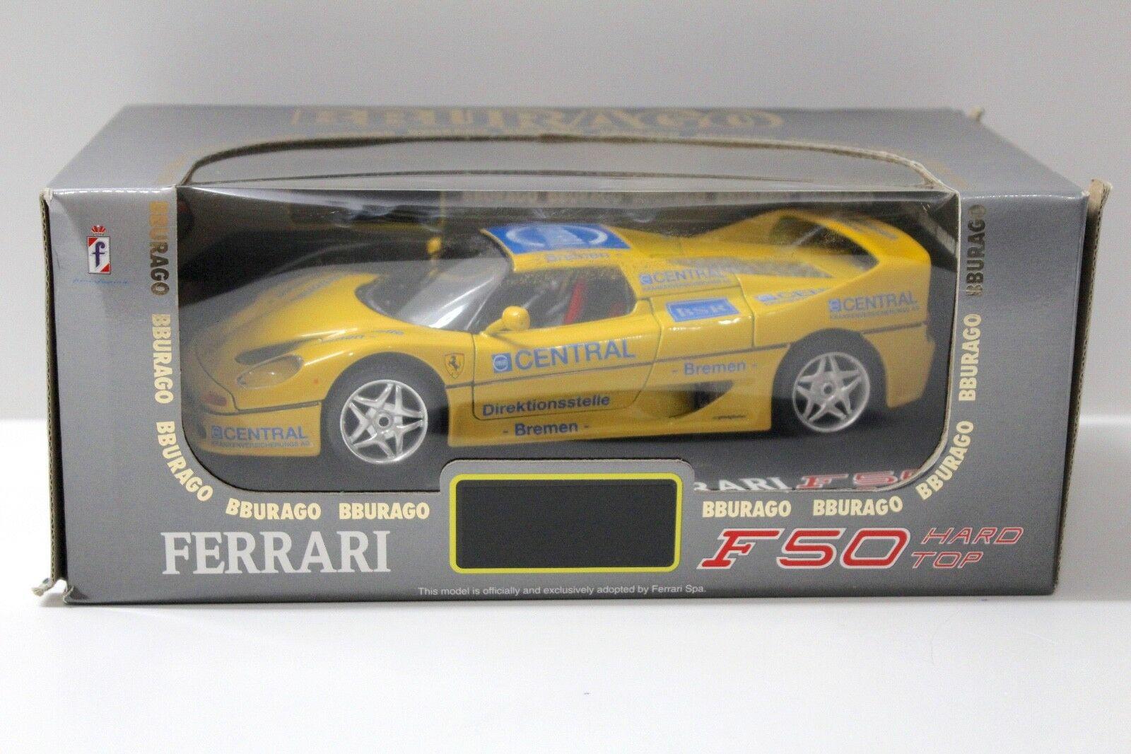 1:18 Bburago Ferrari F50 Hardtop "CENTRAL" yellow