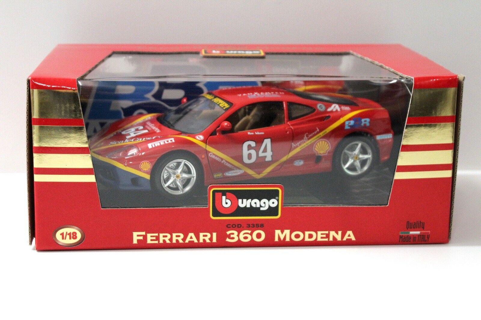 1:18 Bburago Ferrari 360 Modena Scottsdale #64 BBR EDITION red