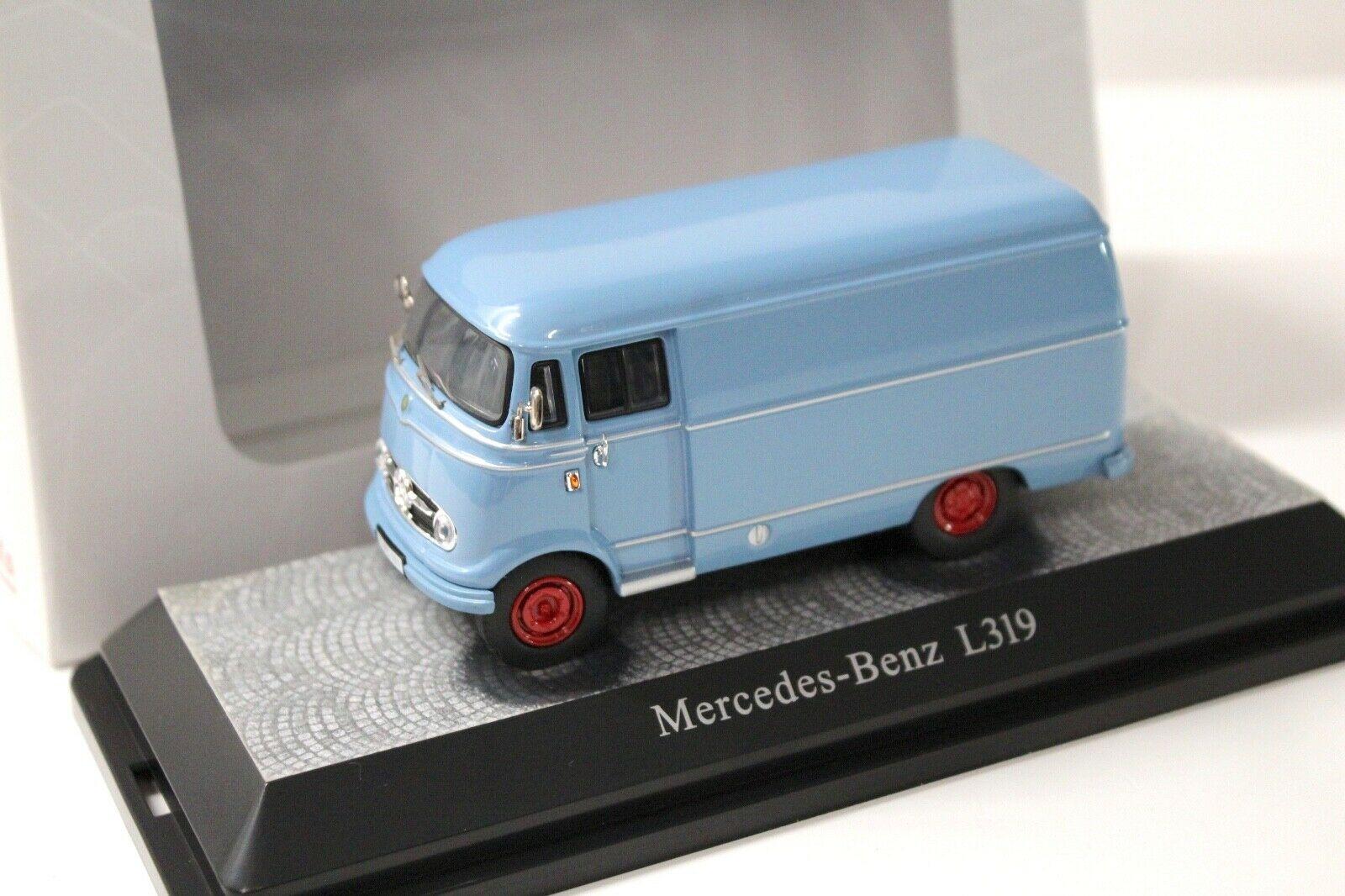 1:43 Premium ClassiXXs Mercedes L319 Van Kasten light blue