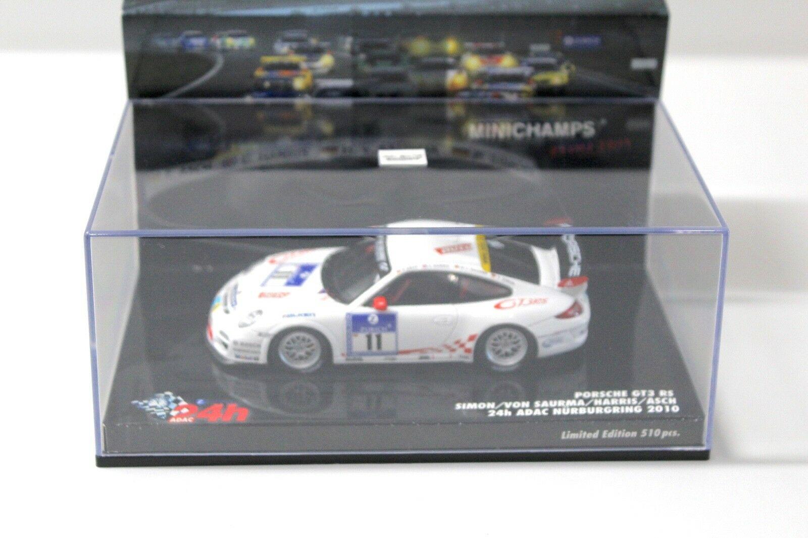 1:43 Minichamps Porsche 911 997 GT3 RS Asch 24h ADAC 2010 #11