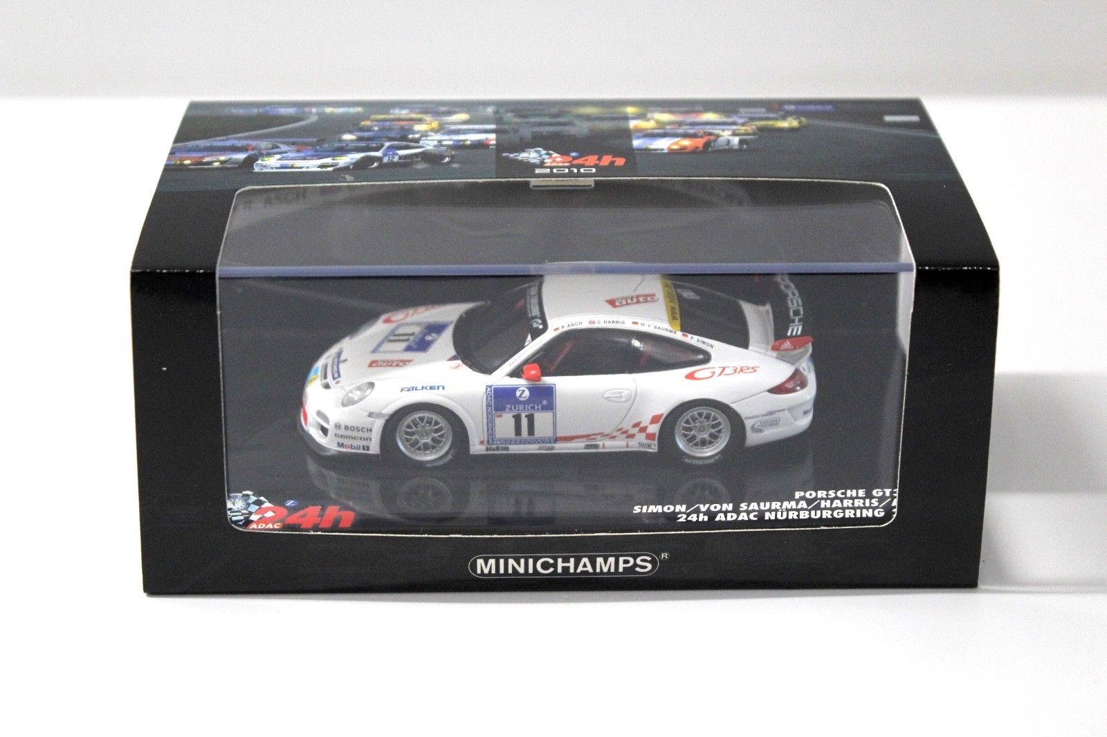 1:43 Minichamps Porsche 911 997 GT3 RS Asch 24h ADAC 2010 #11