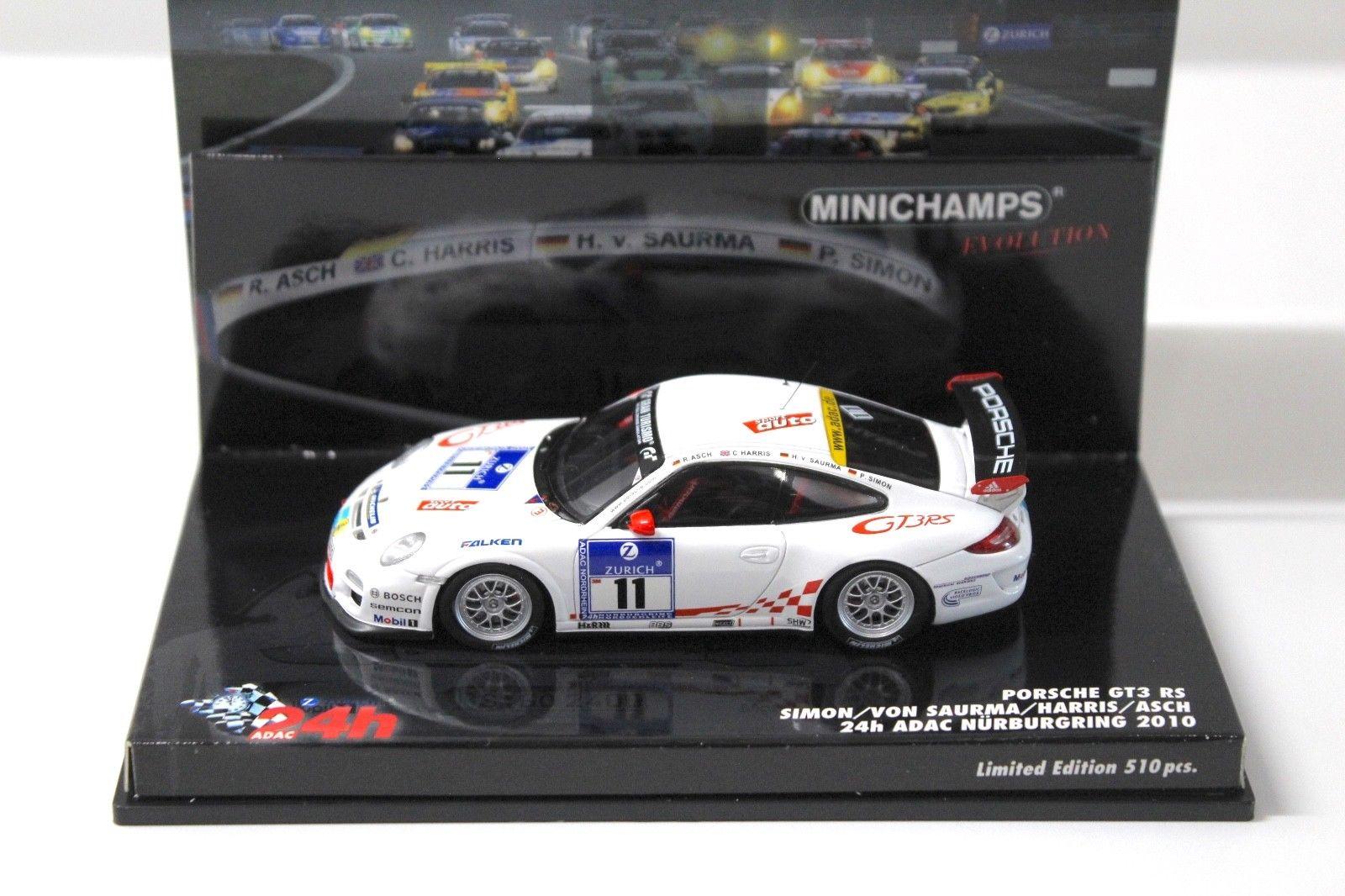 ID 48162 orig.jpg 1:43 Minichamps Porsche 911 997 GT3 RS Asch 24h ADAC 2010 #11