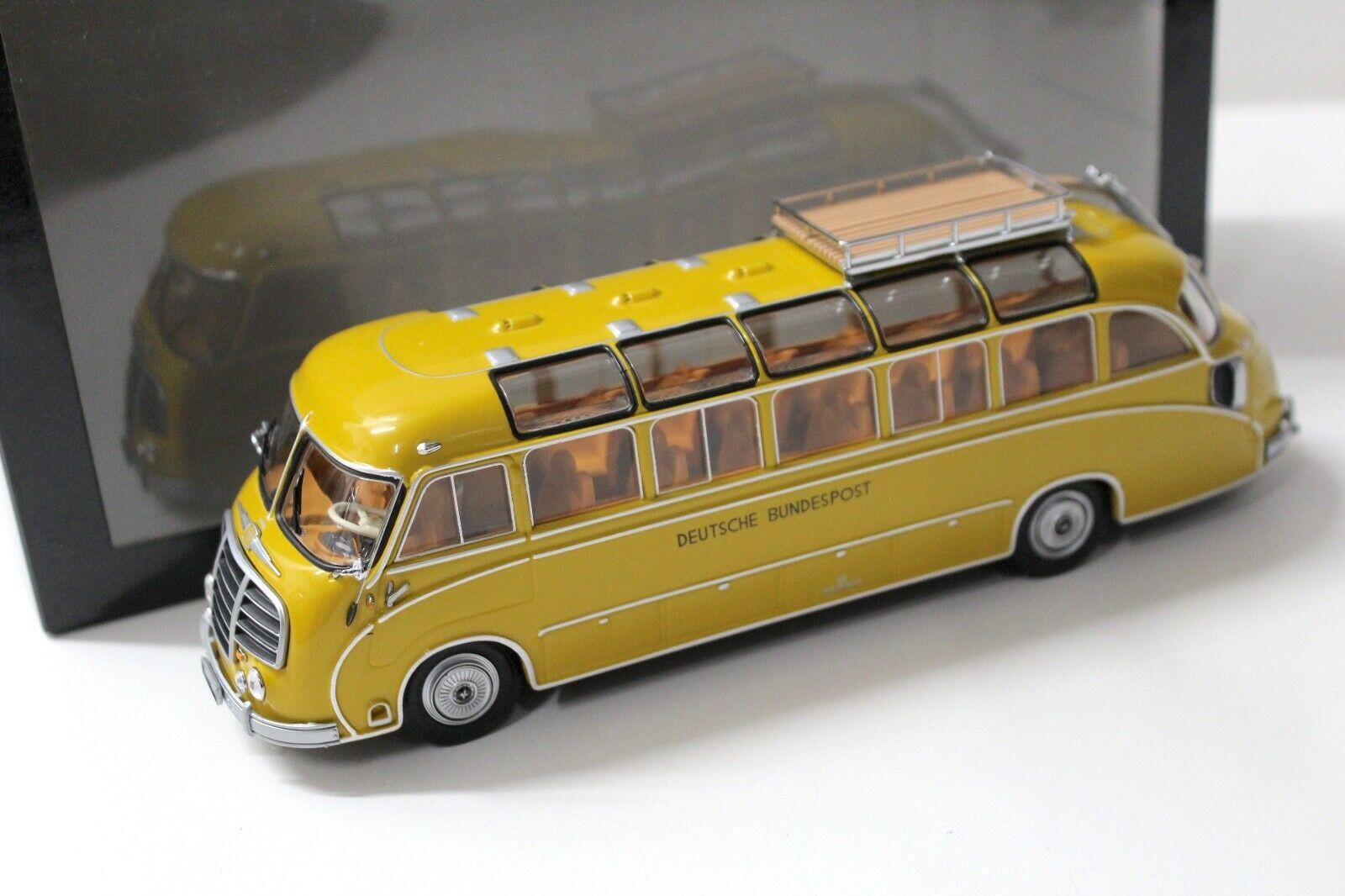 ID 48380 orig 1.jpg 1:43 Minichamps Setra S8 Bus Post Bus Deutsche Bundespost yellow