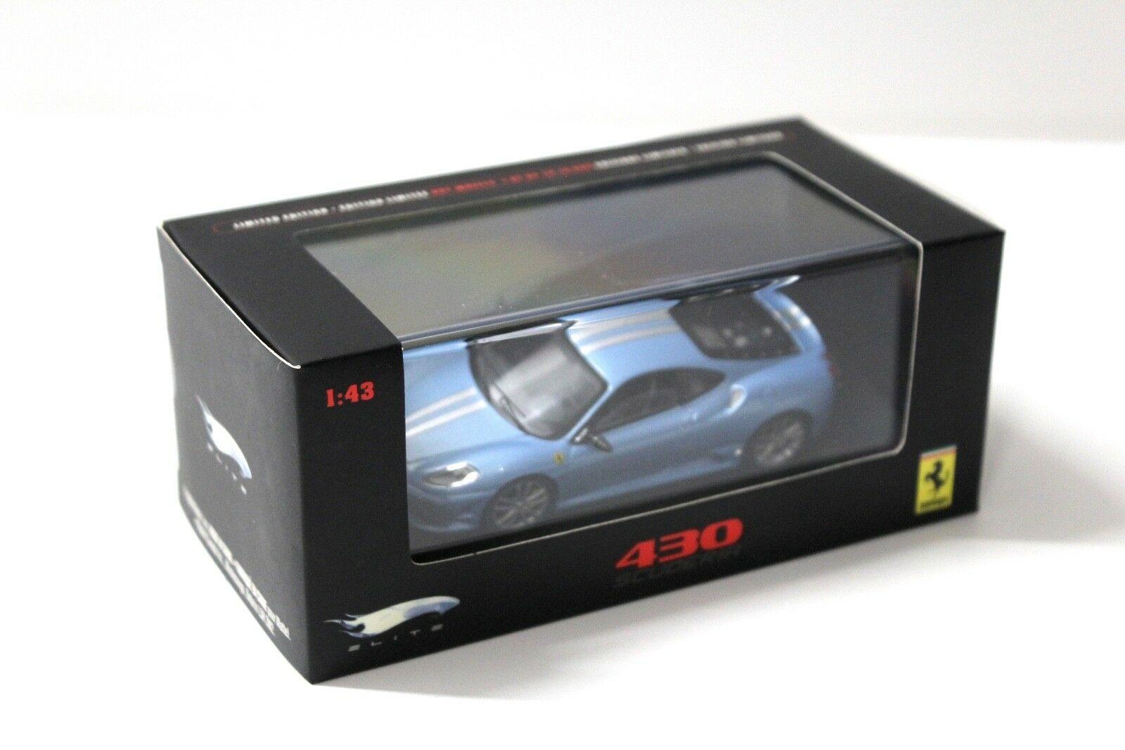 1:43 Hot Wheels Elite Ferrari F430 Scuderia blue
