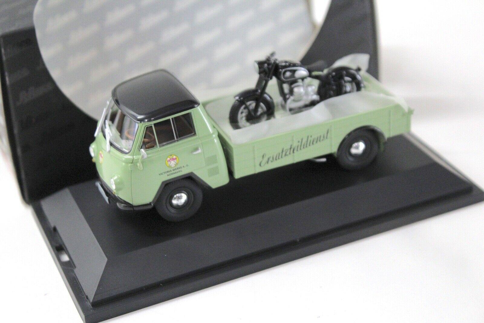 ID 48834 orig 1.jpg 1:43 Schuco Tempo Matador Pritsche green Ersatzteildienst Victoria