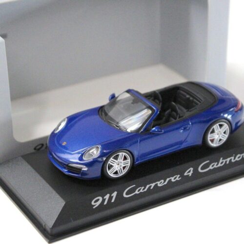 1:43 Minichamps Porsche 911 (991) Carrera 4 Cabriolet blue DEALER VERSION
