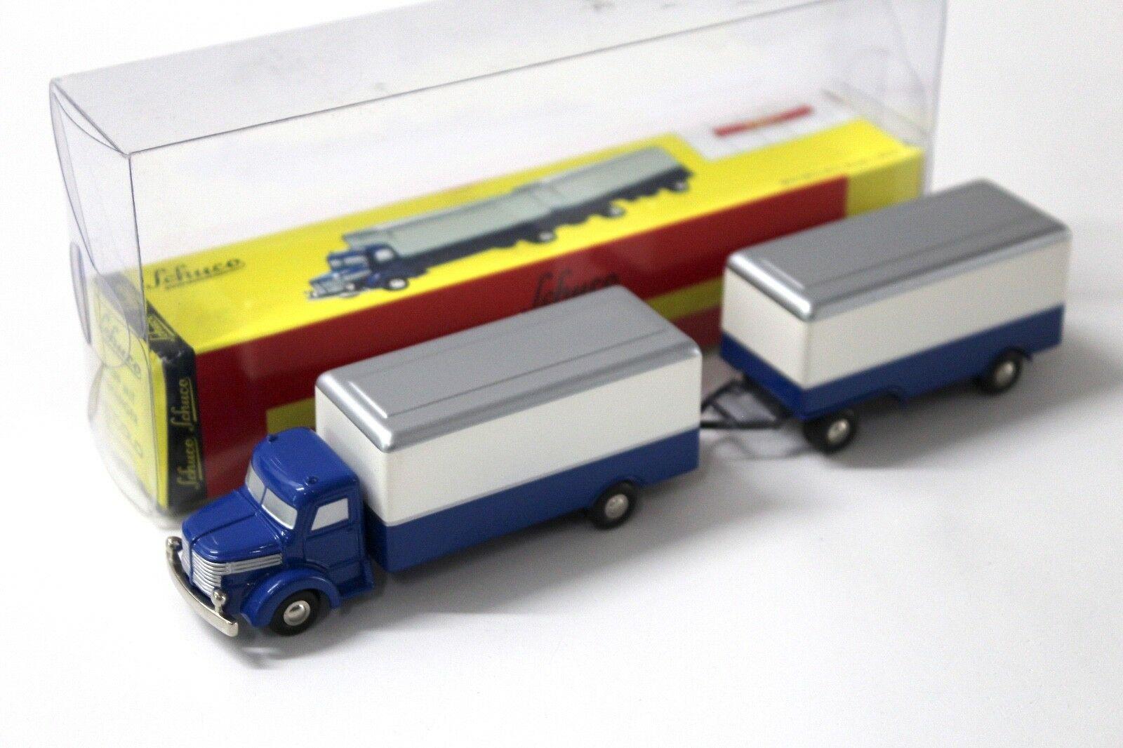 ID 49350 orig.jpg 1:90 Schuco Piccolo KRUPP LKW mit Anhänger blue