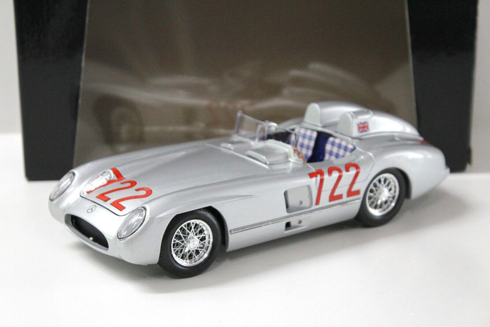 1:18 Bburago Mercedes 300SLR Mille Miglia #722 silver
