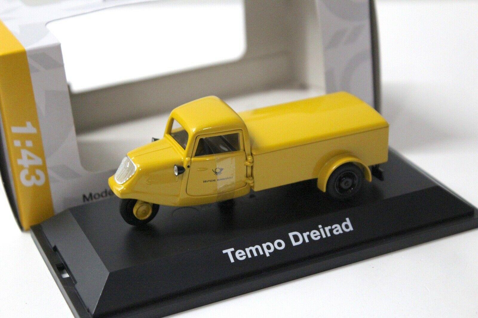 ID 50624 orig.jpg 1:43 Schuco Tempo Dreirad Pritsche Deutsche Post yellow